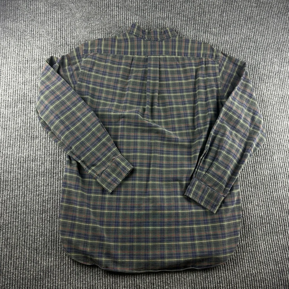 Ralph Lauren Classic Fit Plaid Button Down Shirt Mens Large Green Navy Red 2521
